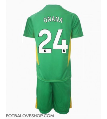Manchester United Andre Onana #24 Brankářské Dětské Alternativní Dres 2024-25 Krátký Rukáv (+ trenýrky)